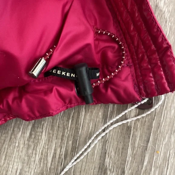 MaxMara NWOT fuchsia quilted down jacket with genuine fur